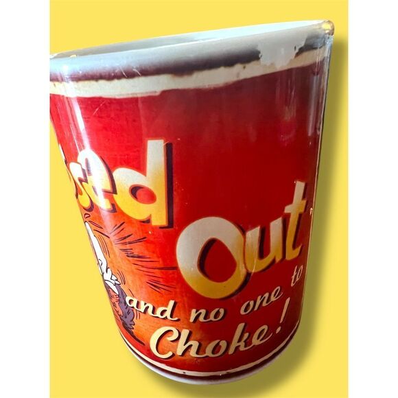 All Stressed Out and No One To Choke Funny Cartoon Coffee Mug Red Ceramic Gift - Picture 10 of 10